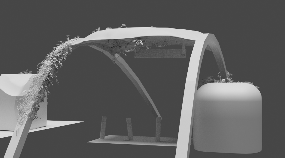 Archway with plants