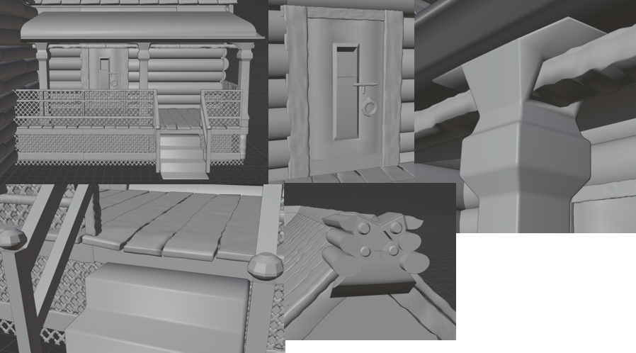 Cabin untextured mesh