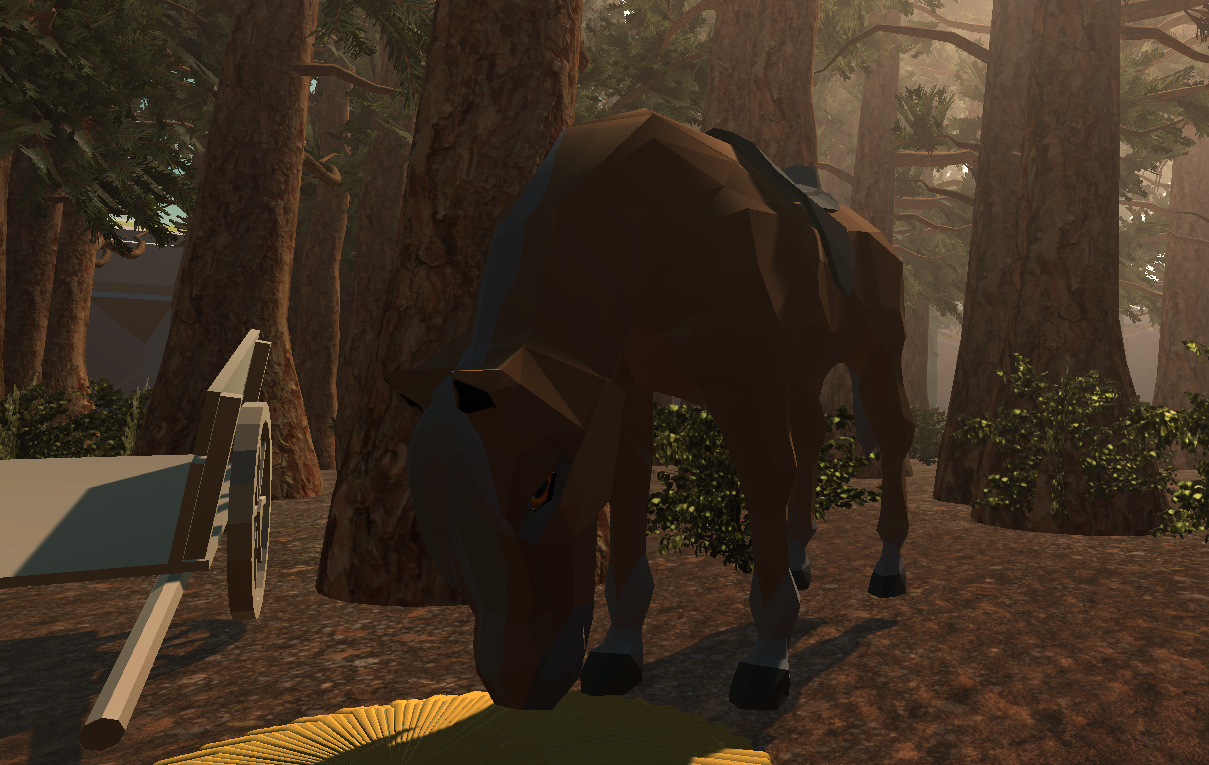 Horse in forest